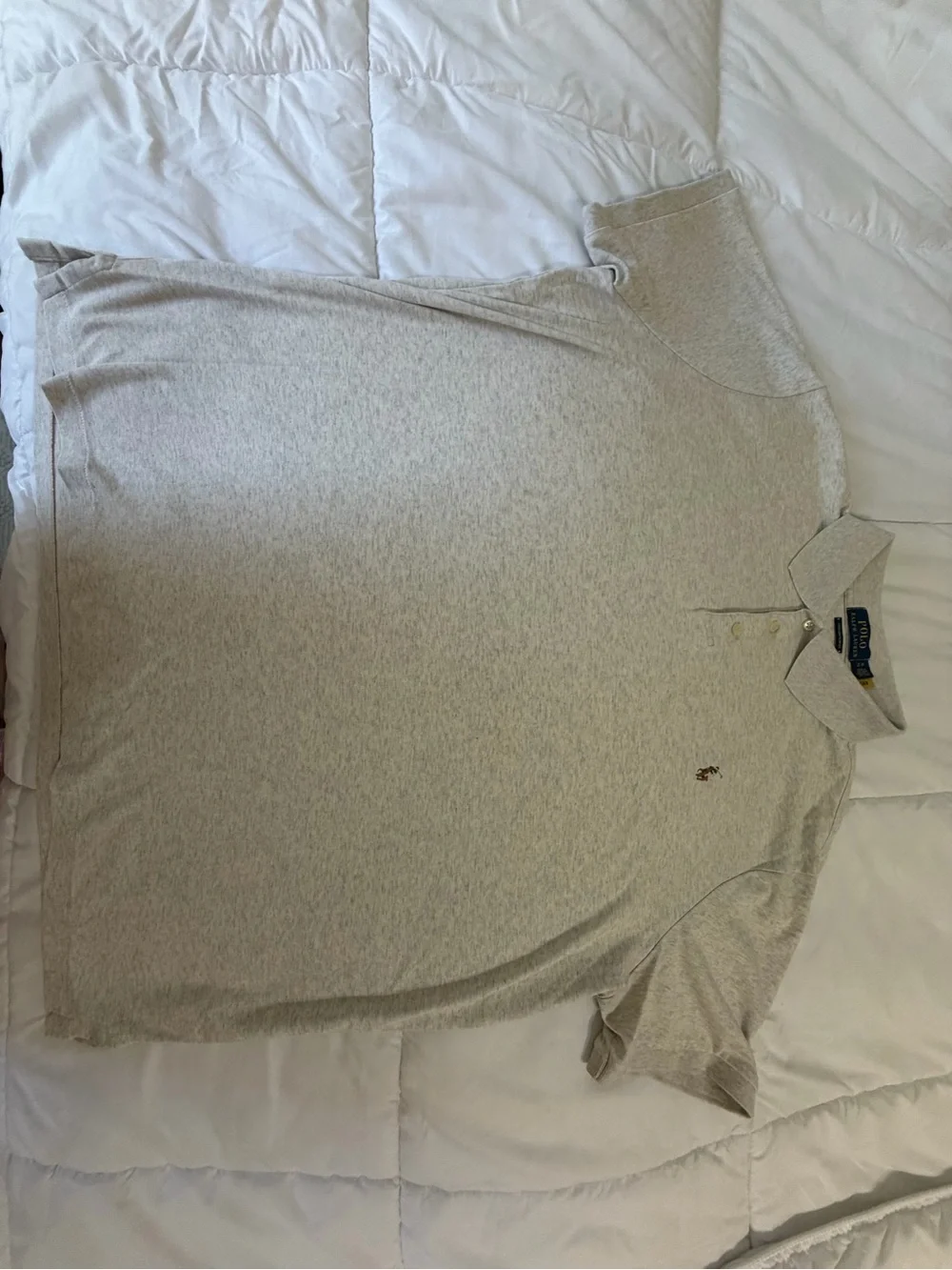 Ralph Lauren Light Beige Heather Polo with Pony Logo